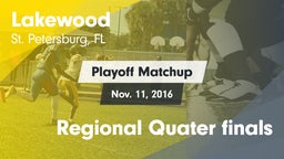 Matchup: Lakewood vs. Regional Quater finals 2016
