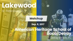 Matchup: Lakewood vs. American Heritage School of Boca/Delray 2017