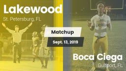 Matchup: Lakewood vs. Boca Ciega  2019