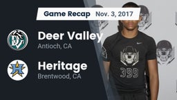 Recap: Deer Valley  vs. Heritage  2017