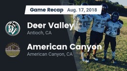 Recap: Deer Valley  vs. American Canyon  2018