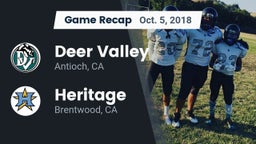 Recap: Deer Valley  vs. Heritage  2018