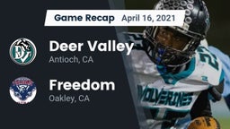 Recap: Deer Valley  vs. Freedom  2021