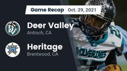 Recap: Deer Valley  vs. Heritage  2021