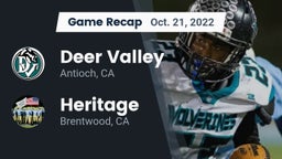 Recap: Deer Valley  vs. Heritage  2022
