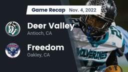 Recap: Deer Valley  vs. Freedom  2022
