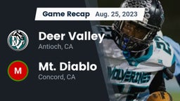 Recap: Deer Valley  vs. Mt. Diablo  2023