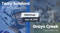 Matchup: Sanford vs. Grays Creek  2018