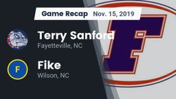 Recap: Terry Sanford  vs. Fike  2019