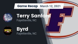 Recap: Terry Sanford  vs. Byrd  2021
