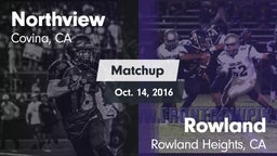 Matchup: Northview vs. Rowland  2016