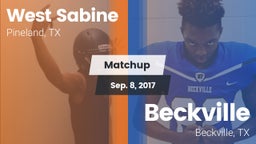 Matchup: West Sabine vs. Beckville  2017