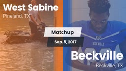 Matchup: West Sabine vs. Beckville  2017