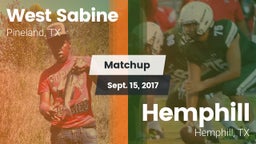 Matchup: West Sabine vs. Hemphill  2017