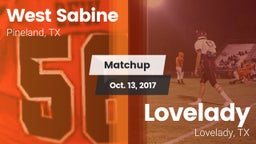 Matchup: West Sabine vs. Lovelady  2017