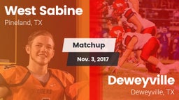 Matchup: West Sabine vs. Deweyville  2017