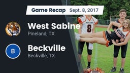 Recap: West Sabine  vs. Beckville  2017