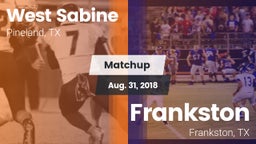 Matchup: West Sabine vs. Frankston  2018