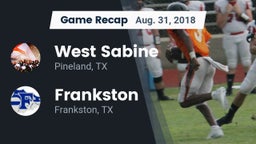Recap: West Sabine  vs. Frankston  2018