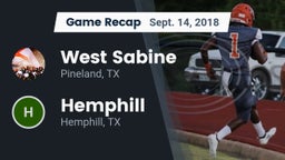 Recap: West Sabine  vs. Hemphill  2018