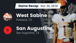 Recap: West Sabine  vs. San Augustine  2018