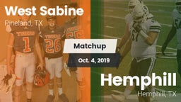 Matchup: West Sabine vs. Hemphill  2019
