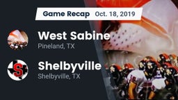 Recap: West Sabine  vs. Shelbyville  2019