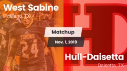 Matchup: West Sabine vs. Hull-Daisetta  2019