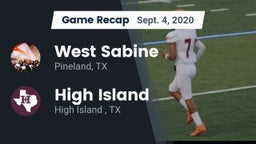 Recap: West Sabine  vs. High Island  2020