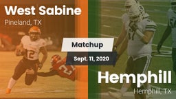 Matchup: West Sabine vs. Hemphill  2020