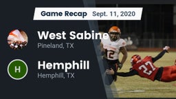 Recap: West Sabine  vs. Hemphill  2020