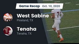 Recap: West Sabine  vs. Tenaha  2020