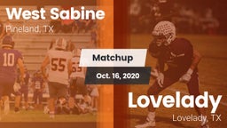 Matchup: West Sabine vs. Lovelady  2020