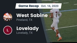 Recap: West Sabine  vs. Lovelady  2020