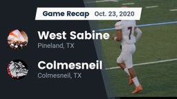 Recap: West Sabine  vs. Colmesneil  2020