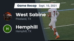 Recap: West Sabine  vs. Hemphill  2021