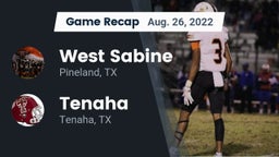 Recap: West Sabine  vs. Tenaha  2022