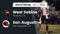 Recap: West Sabine  vs. San Augustine  2022