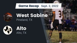 Recap: West Sabine  vs. Alto  2022