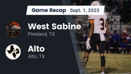 Recap: West Sabine  vs. Alto  2023