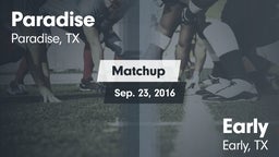 Matchup: Paradise vs. Early  2016