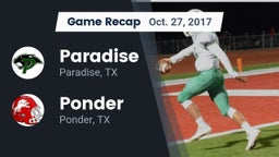 Recap: Paradise  vs. Ponder  2017