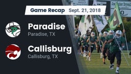 Recap: Paradise  vs. Callisburg  2018