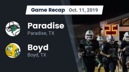 Recap: Paradise  vs. Boyd  2019
