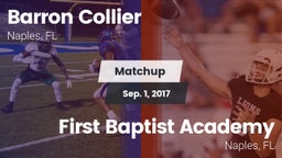 Matchup: Collier vs. First Baptist Academy  2017
