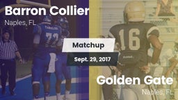 Matchup: Collier vs. Golden Gate  2017