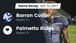Recap: Barron Collier  vs. Palmetto Ridge  2017