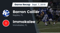 Recap: Barron Collier  vs. Immokalee  2018