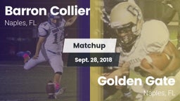 Matchup: Collier vs. Golden Gate  2018
