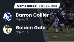 Recap: Barron Collier  vs. Golden Gate  2018